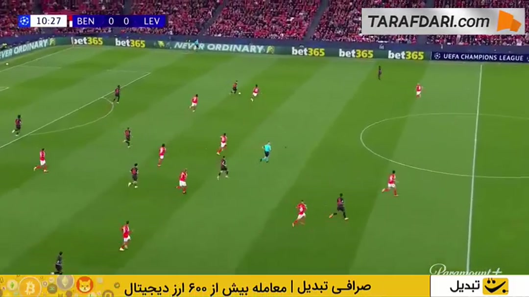 خلاصه بازی بنفیکا ۰-۱ بایرلورکوزن (لیگ قهرمانان اروپا - 26-2025)