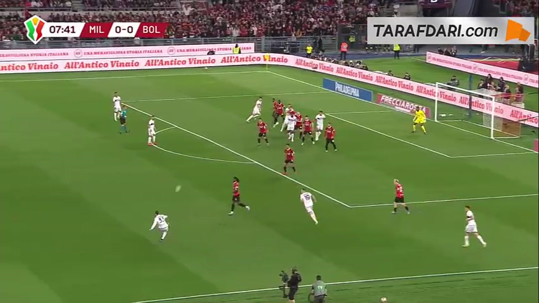 خلاصه بازی میلان 0-1 بولونیا (فینال کوپا ایتالیا - 25-2024)