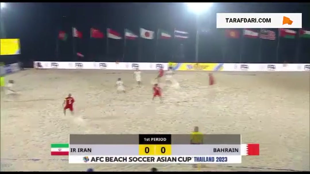 خلاصه‌ی دیدار ایران 10-0 بحرین (فوتبال ساحلی آسیا)