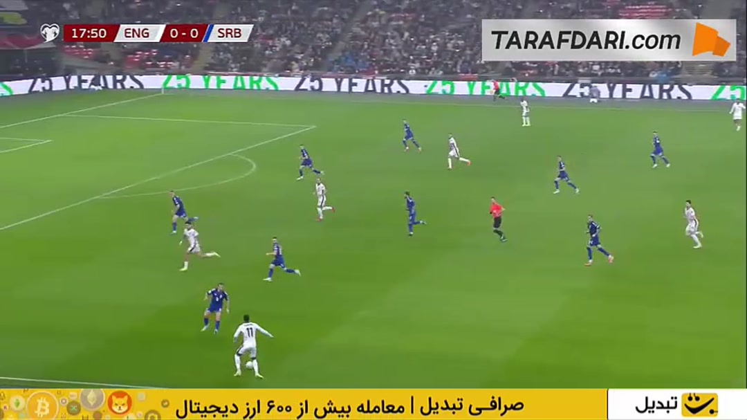 خلاصه بازی انگلیس ۲-۰ صربستان (مقدماتی جام جهانی 2026)