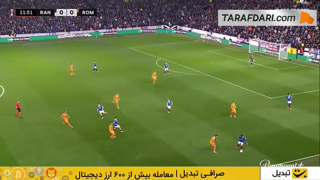 خلاصه بازی رنجرز 0-2 آاس رم (لیگ اروپا - 26-2025)